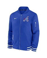 Men's Nike Royal Atlanta Braves Authentic Collection Game Time Bomber Full-Zip Jacket