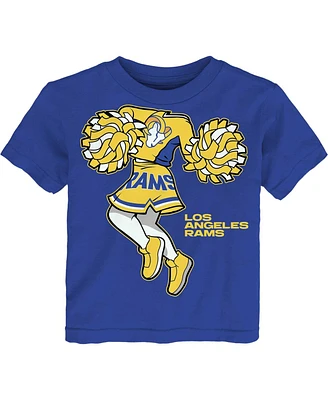 Girls Toddler Royal Los Angeles Rams Cheerleader T-Shirt