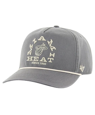 Men's '47 Brand Charcoal Miami Heat Canyon Ranchero Hitch Adjustable Hat