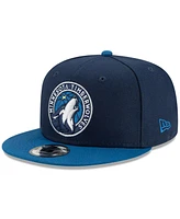 Men's New Era Black, Gray Minnesota Timberwolves 2-Tone 9FIFTY Adjustable Snapback Hat