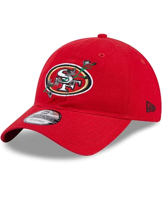 Women's New Era Scarlet San Francisco 49ers Gameday Flower 9TWENTY Adjustable Hat