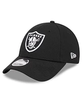 Youth Boys and Girls New Era Black Las Vegas Raiders Main B-Dub 9FORTY Adjustable Hat