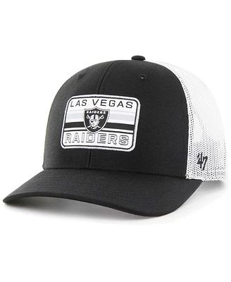 Men's '47 Brand Black, White Las Vegas Raiders Drifter Adjustable Trucker Hat