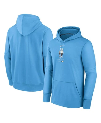 Men's Nike Powder Blue Milwaukee Brewers City Connect Practice Performance Pullover Hoodie