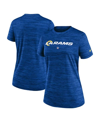 Women's Nike Royal Los Angeles Rams Sideline Velocity Performance T-shirt