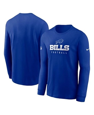 Men's Nike Royal Buffalo Bills Sideline Performance Long Sleeve T-shirt
