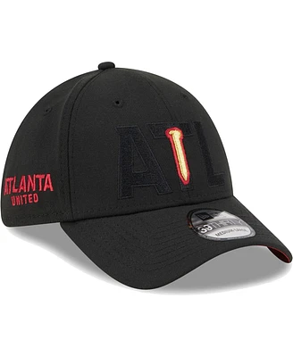 Men's New Era Black Atlanta United Fc Kick Off 39THIRTY Flex Hat