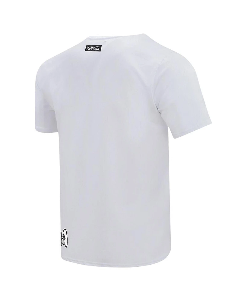 Men's Freeze Max Snoopy White Peanuts Loves Flowers T-Shirt
