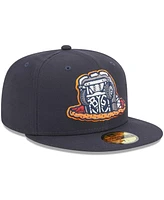 Men's New Era Navy Bowling Green Hot Rods Theme Nights Sinkholes 59FIFTY Fitted Hat