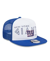 Men's New Era White, Royal New York Giants Banger 9FIFTY Trucker Snapback Hat