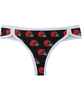 Women's Concepts Sport Brown Cleveland Browns Gauge Allover Print Knit Thong