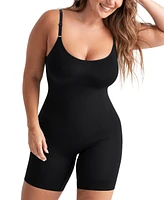 Shapermint Essentials Women's Scoop Neck Mid-Thigh Bodysuit 95002