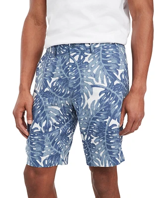 Tommy Hilfiger Men's Harlem Tropical Print Linen Shorts