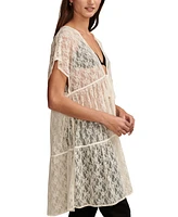 Lucky Brand Women's Festival Lace Tiered Duster