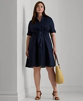 Lauren Ralph Lauren Plus-Size Linen Shirtdress