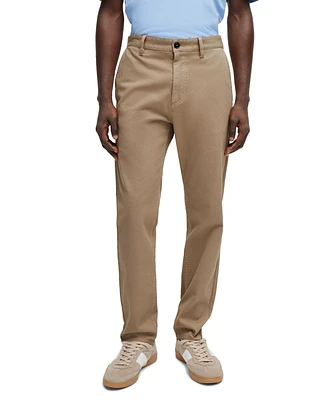 Boss by Hugo Men's Honeycomb-Structured Tapered-Fit Trousers