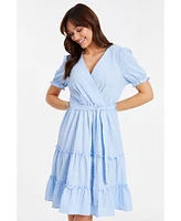 Quiz Women's Textured Frill Detail Midi Dress