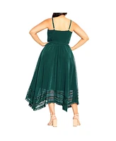 City Chic Women's Flirty Nature Dress