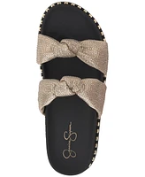 Jessica Simpson Women's Caralyna Rhinestone Knotted Footbed Sandals