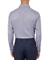 Men's Recycled Slim Fit Gingham Performance Stretch Cooling Comfort Dress Shirt