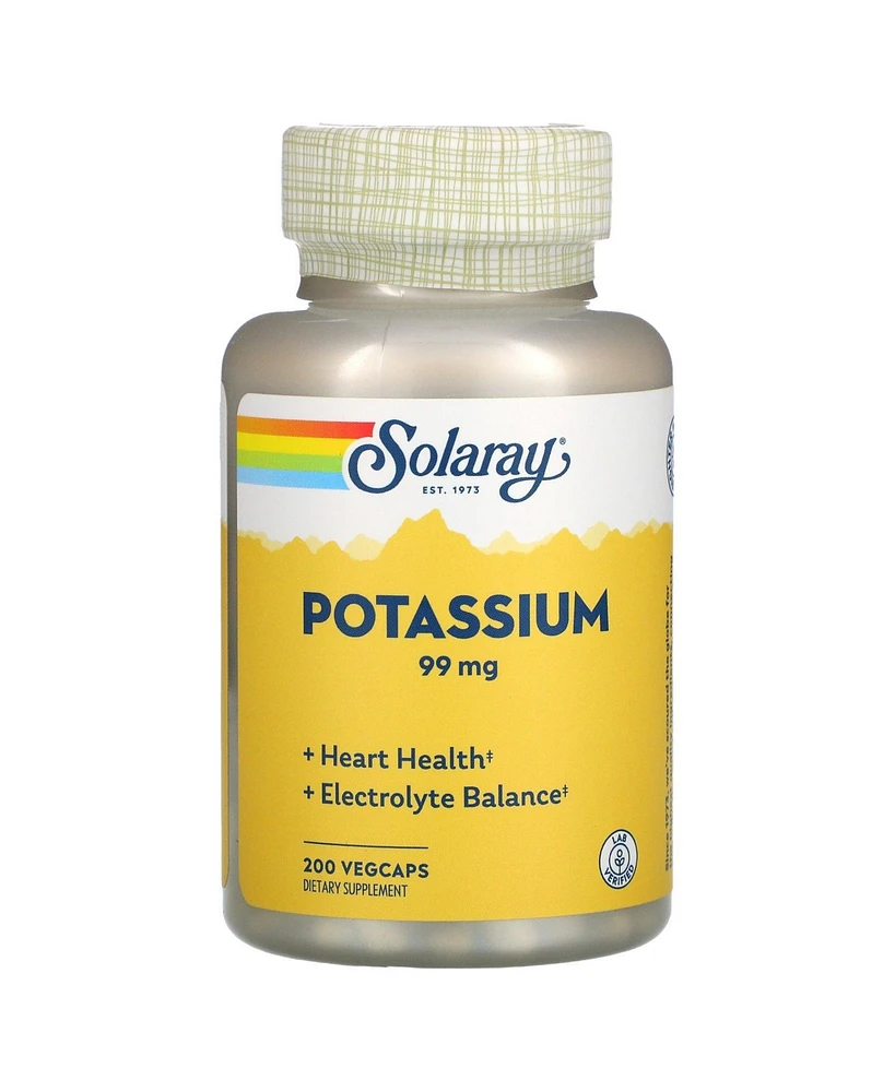 Solaray Potassium 99 mg - 200 VegCaps - Assorted Pre