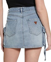 Guess Women's Devon Cargo Denim Mini Skirt