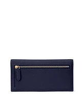 Lauren Ralph Crosshatch Leather Slim Snapped-Closure Wallet