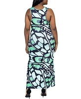 24seven Comfort Apparel Plus Size Casual Razorback Tank Maxi Dress