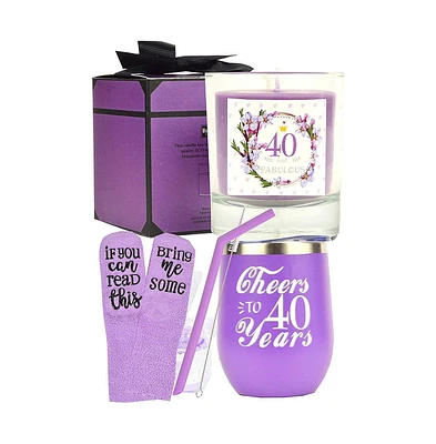 40th Birthday Gifts for Women: Tumbler, Decorations, and Ideas for Turning 40 - Perfect for Celebrating a 40-Year-Old Woman's Special Day
