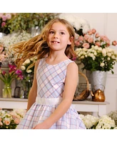 Hope & Henry Toddler Girls Sleeveless Special Occasion Party Dress with Cross Back Detail