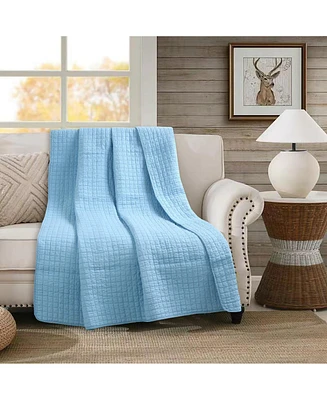 MarCielo 100% Cotton Quilted Throw Blanket 50"x 60"