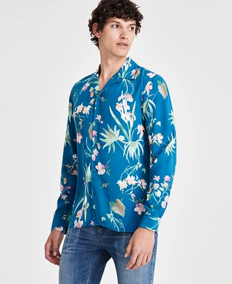 I.n.c. International Concepts Men's Antonio Floral Camp Shirt, Created for Macy's