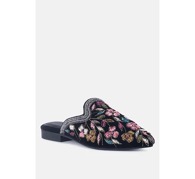 Marcella Embroidered Mules