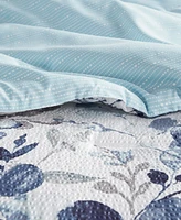 510 Design Gabby Reversible Floral Botanical Seersucker 3-Pc. Comforter Set