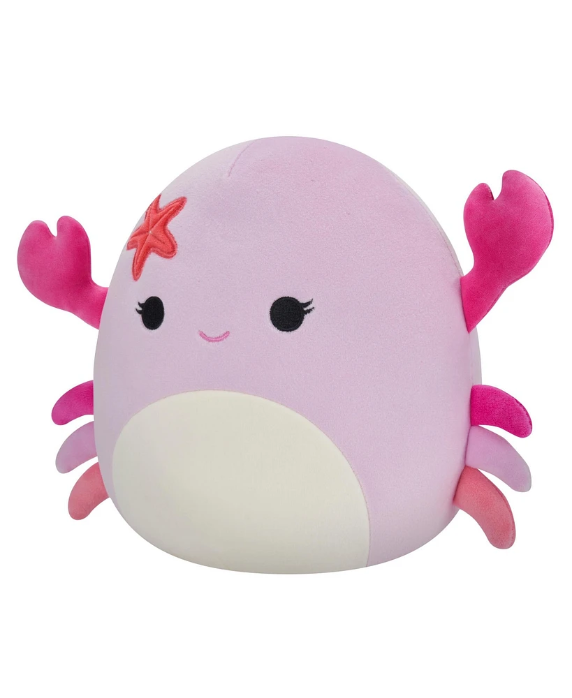 Squishmallows 8" Cailey, Pink Crab with Starfish Pin Plush