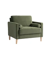 Lifestyle Solutions 39.4" Polyester Lillith Chair with Track Arms