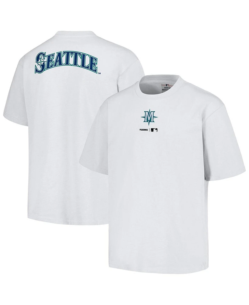 Men's Pleasures White Seattle Mariners Mascot T-shirt