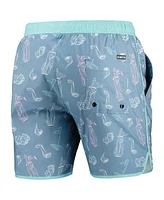 Men's Flomotion Blue The Players Bogey Bag Tri-Blend Volleyshorts