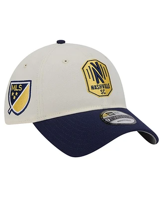 Men's New Era White Nashville Sc 2024 Kick Off Collection 9TWENTY Adjustable Hat