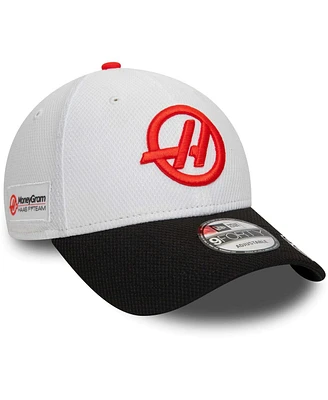 Men's New Era White Haas F1 Team Driver 9FORTY Adjustable Hat