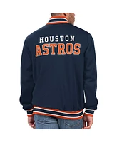 Men's Starter Royal Houston Astros Secret Weapon Satin Full-Snap Jacket