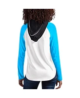 Women's G-iii 4Her by Carl Banks White Ross Chastain Mvp Raglan Hooded Long Sleeve T-shirt