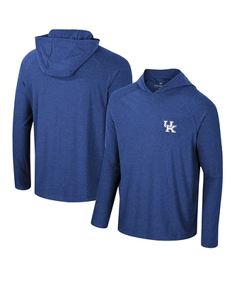 Men's Colosseum Royal Kentucky Wildcats Cloud Jersey Raglan Long Sleeve Hoodie T-shirt