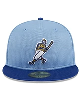 New Era Men's Light Blue Milwaukee Brewers 2024 Batting Practice 59FIFTY Fitted Hat