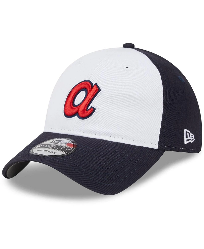 Youth Boys and Girls New Era White Atlanta Braves 2024 Batting Practice 9TWENTY Adjustable Hat