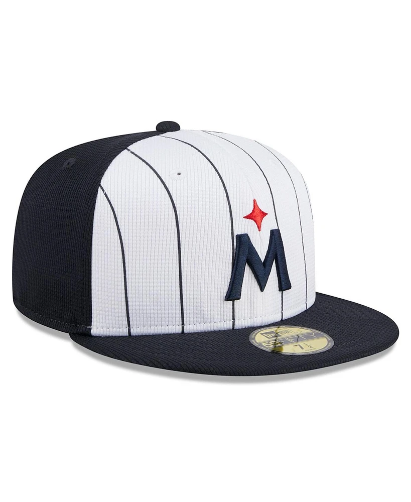 Men's New Era White Minnesota Twins 2024 Batting Practice 59FIFTY Fitted Hat