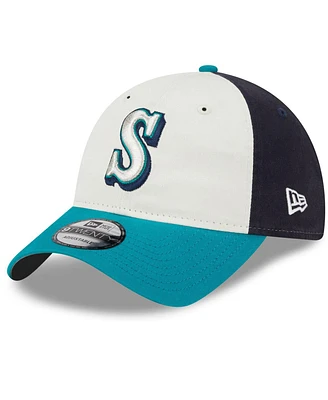 Men's New Era Cream Seattle Mariners 2024 Batting Practice 9TWENTY Adjustable Hat