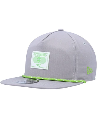 Men's New Era Gray Seattle Sounders Fc Patch Golfer Adjustable Hat