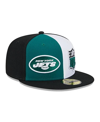 Men's New Era Green, Black York Jets 2023 Sideline 59FIFTY Fitted Hat