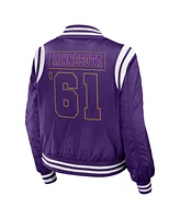 Women's Wear by Erin Andrews Purple Minnesota Vikings Bomber Full-Zip Jacket